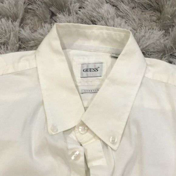 GUESS Men’s Long Sleeve Button Front White Shirt XL - Picture 1 of 6